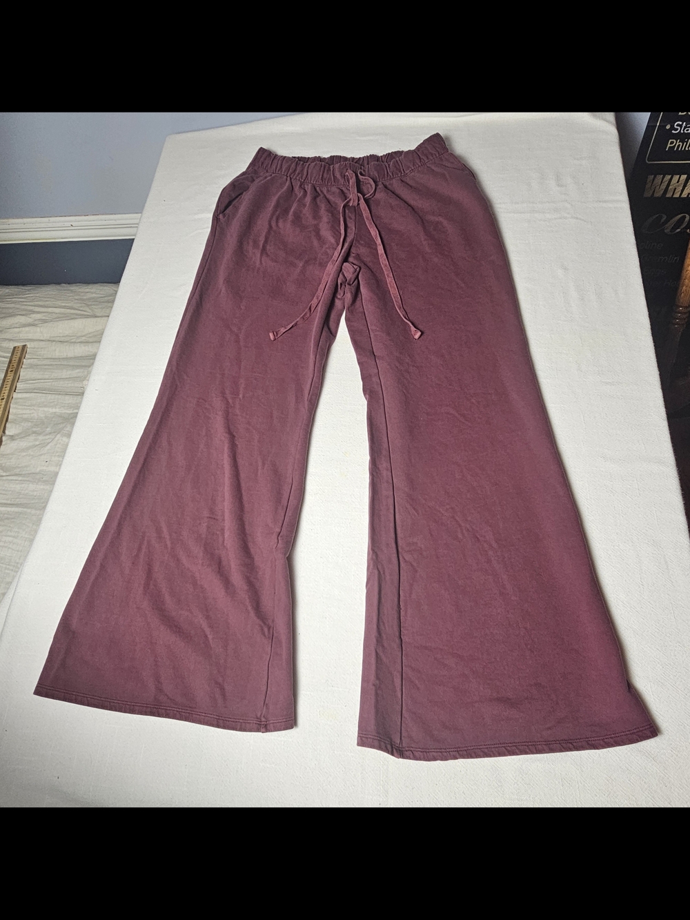 Out From Under Lived In Flare Sweatpants Womens Size XL Maroon